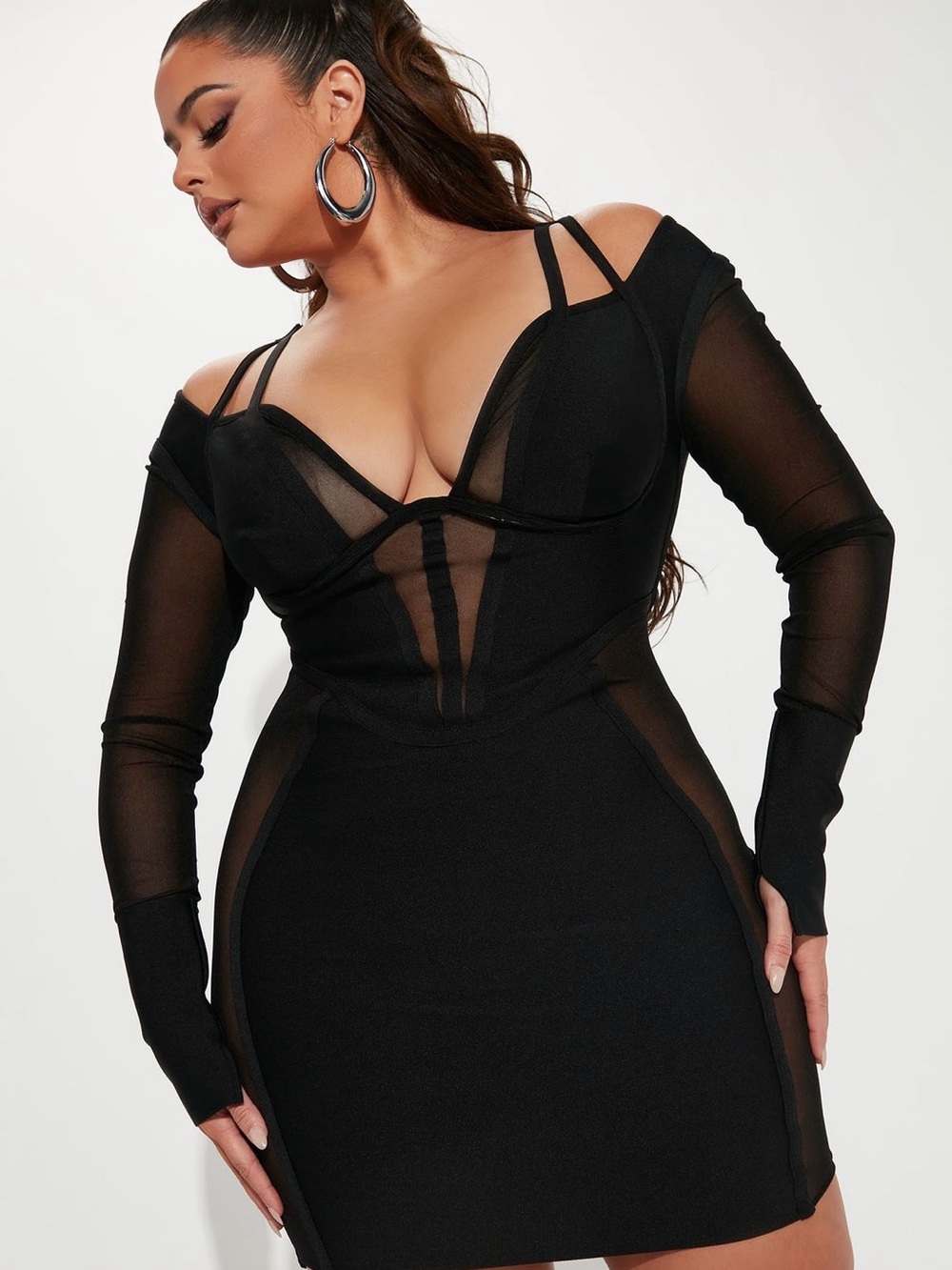 Sexy Black Mesh Dress